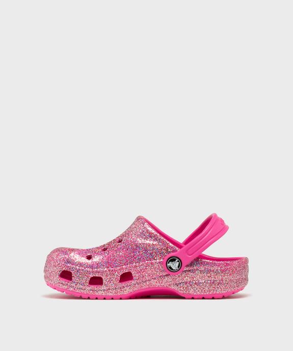 Sabots souples pailletés dessus perforé fille - Crocs vue3 - CROCS - GEMO