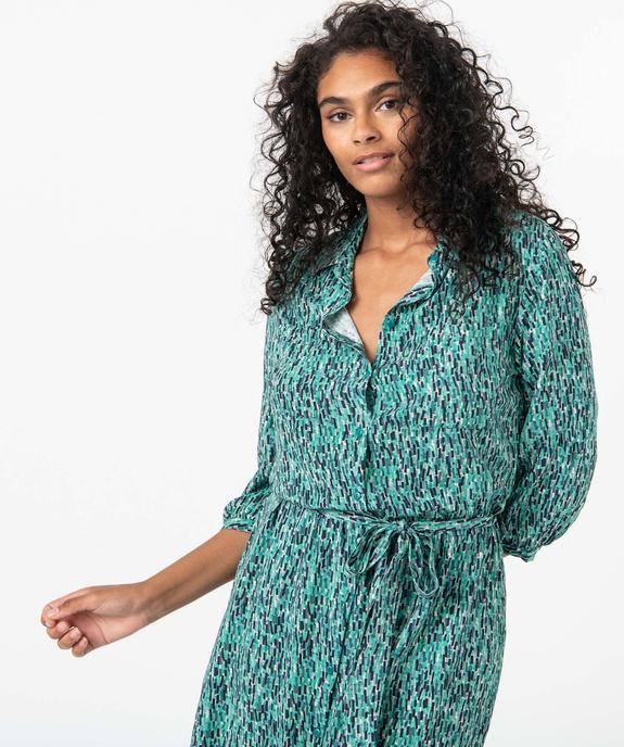 Robe femme imprimée longueur chevilles vue2 - GEMO(FEMME PAP) - GEMO