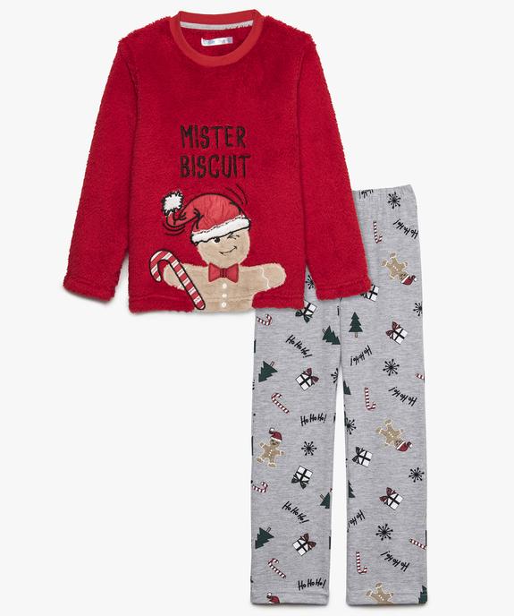Pyjama garçon en peluche et jersey motif M. Biscuit vue1 - GEMO (ENFANT) - GEMO