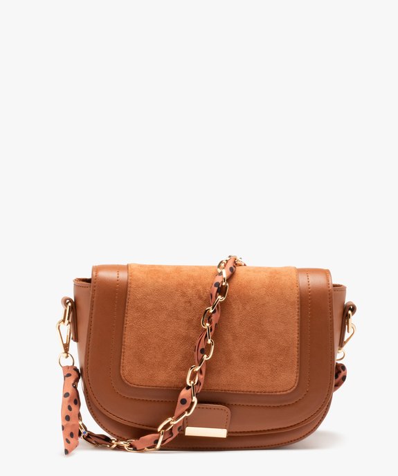Sac femme besace avec rabat en velours vue4 - GEMO (ACCESS) - GEMO