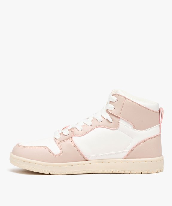 Baskets mid bicolores femme vue3 - GEMO 4G FEMME - GEMO