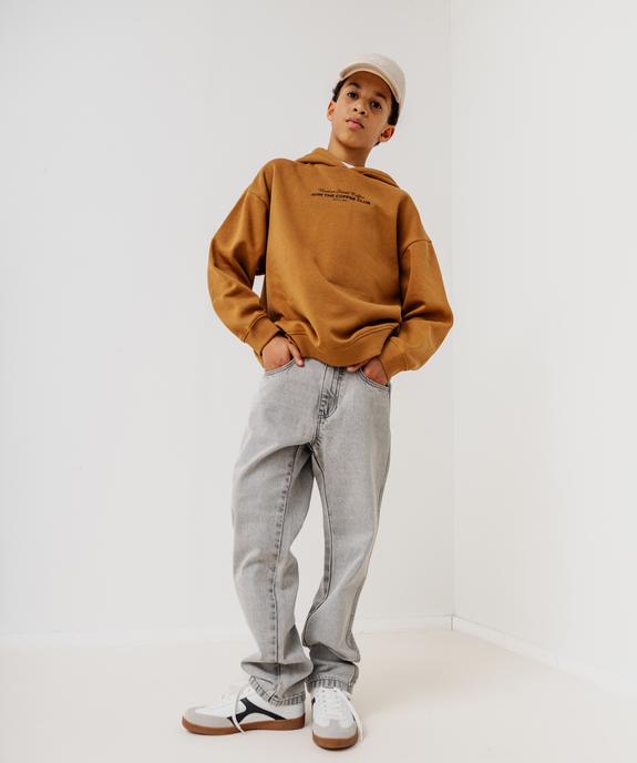 Jean regular en denim délavé garçon vue1 - GEMO 4G GARCON - GEMO