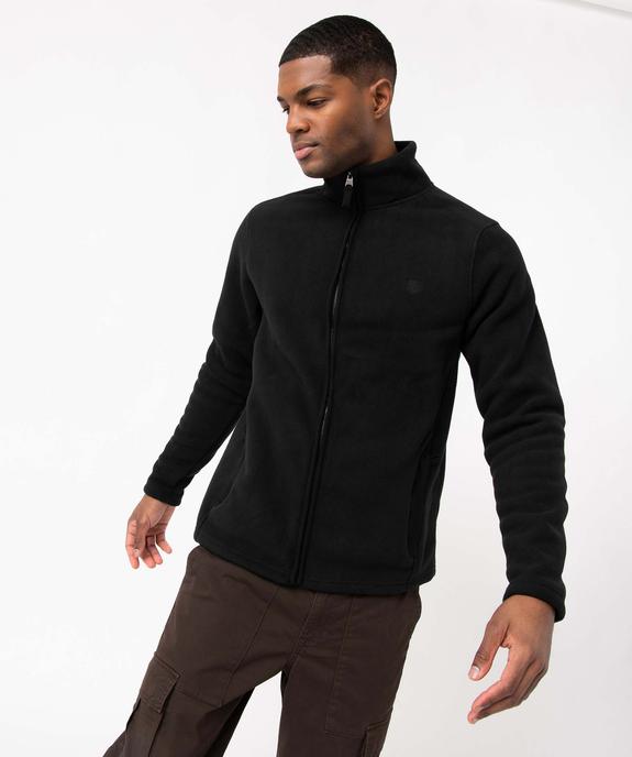 Sweat homme zippé en maille polaire à col doublé vue1 - KENSINGTON - GEMO