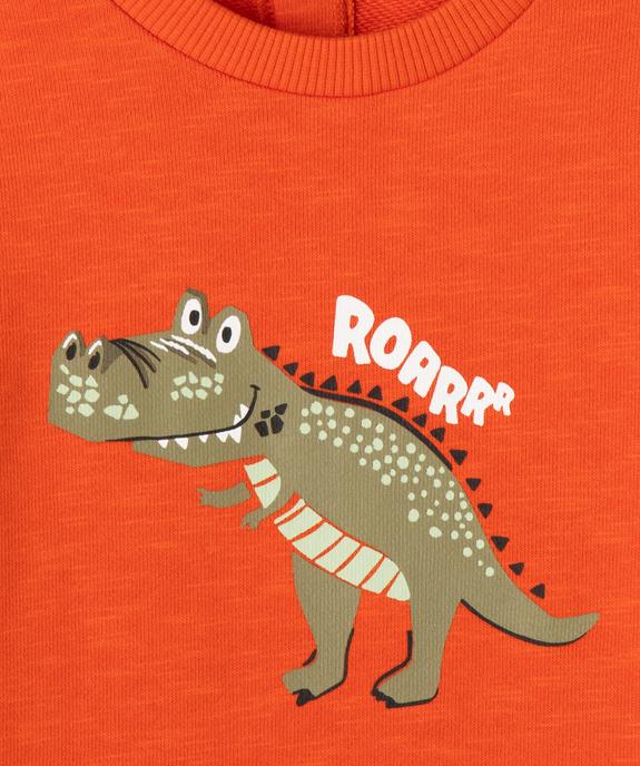 Sweat avec motif dinosaure bébé garçon vue2 - GEMO(BEBE DEBT) - GEMO