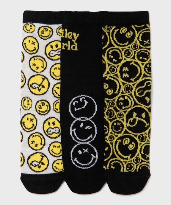 Chaussettes tige haute imprimées garçon - Smiley World (lot de 3 paires) vue1 - SMILEY - GEMO