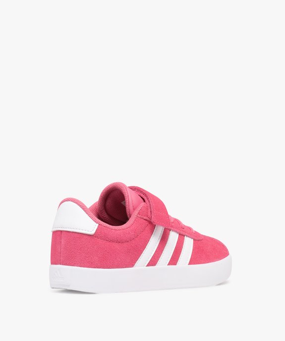 Baskets fille dessus en cuir suédé avec scratch et bandes latérales VL Court - Adidas vue4 - ADIDAS - GEMO