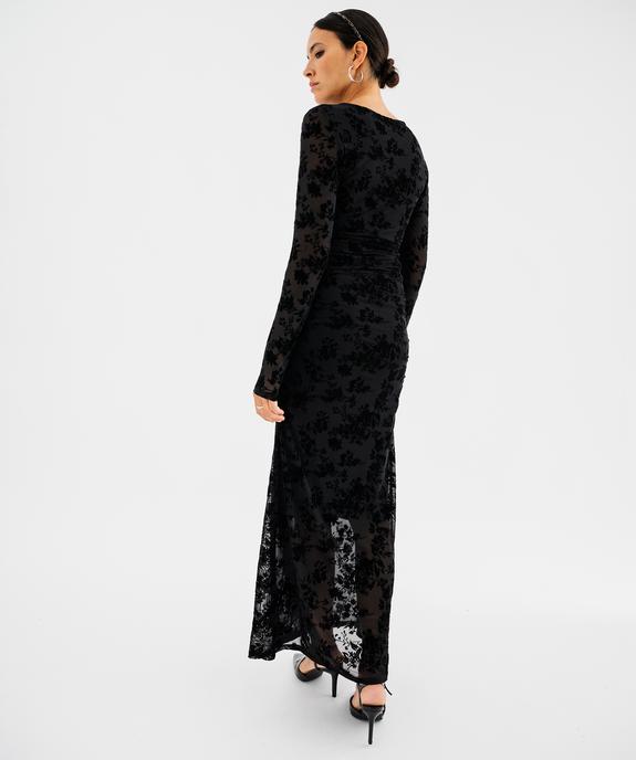 Robe longue ajustée femme vue3 - GEMO(FEMME PAP) - GEMO