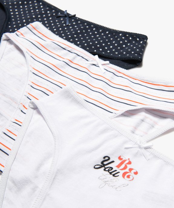 Culottes pailletées fille (lot de 3) vue4 - GEMO 4G FILLE - GEMO