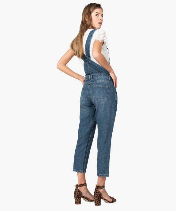 Salopette femme en jean vue3 - FOLLOW ME - GEMO