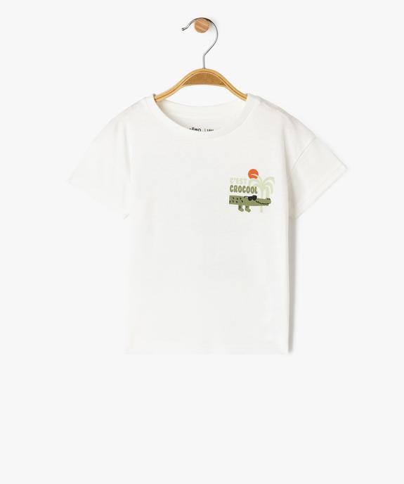 Tee-shirt manches courtes avec large motif dos bébé garçon vue2 - GEMO 4G BEBE - GEMO