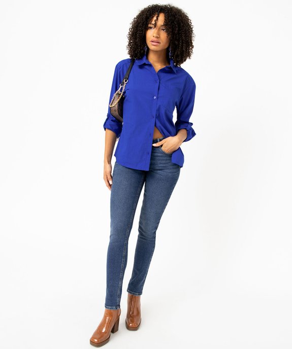 Chemise ample en coton uni femme vue5 - GEMO(FEMME PAP) - GEMO