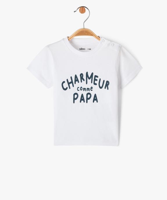 Tee-shirt manches courtes à message fantaisie bébé garçon vue1 - GEMO(BEBE DEBT) - GEMO