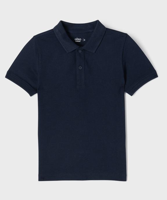Polo à manches courtes uni garçon vue7 - GEMO (ENFANT) - GEMO