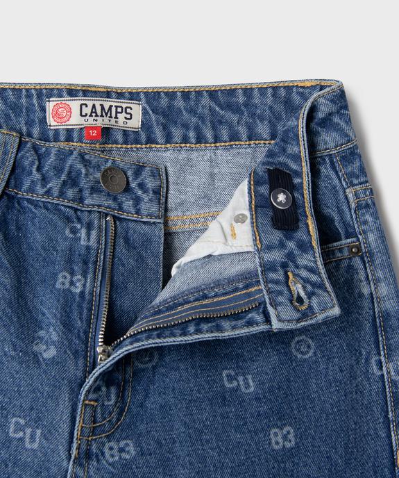 Jean straight à motifs délavés et taille réglable fille - Camps United vue2 - CAMPS GEMO FOR GOOD - GEMO