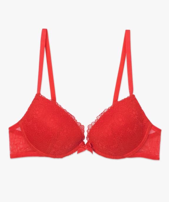 Soutien-gorge à bonnets coqués en dentelle vue4 - GEMO(HOMWR FEM) - GEMO