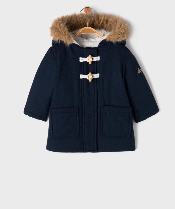 Manteau à capuche avec doublure velours bébé fille - LuluCastagnette vue1 - LULU CASTAGNETT - GEMO
