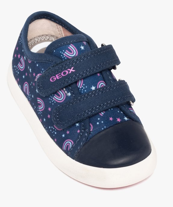 Baskets bébé fille en toile avec double scratch et à motifs - Geox vue5 - GEOX - GEMO