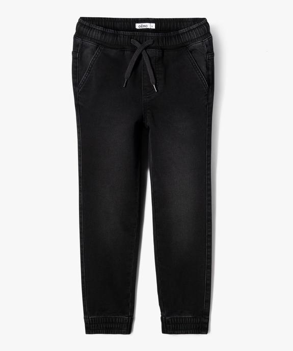 Pantalon jogger en toile denim garçon vue2 - GEMO (ENFANT) - GEMO