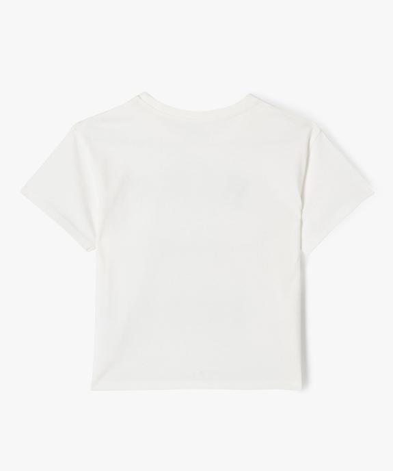 Tee-shirt manches courtes oversize imprimé fille vue4 - GEMO (JUNIOR) - GEMO