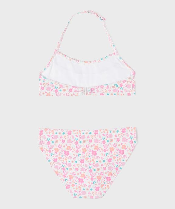Maillot de bain 2 pièces à fleurs et volants fille vue3 - GEMO (ENFANT) - GEMO