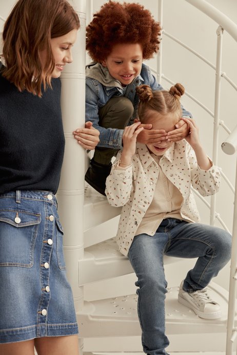 Look veste, gilet, jean et chaussures pour fille  - GEMO