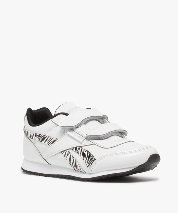 Baskets fille avec motifs zébrés à fermeture scratch - Reebok vue2 - REEBOK - GEMO