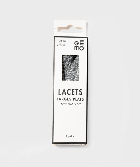 Lacets plats larges aux reflets métallisés vue1 - GEMO (ACCESS) - GEMO