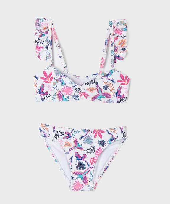 Maillot de bain 2 pièces à motifs exotiques bébé fille vue1 - GEMO (ENFANT) - GEMO