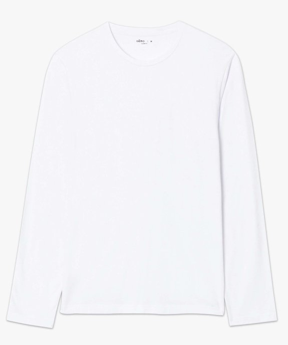 Tee-shirt à manches longues et col rond homme vue7 - GEMO 4G HOMME - GEMO