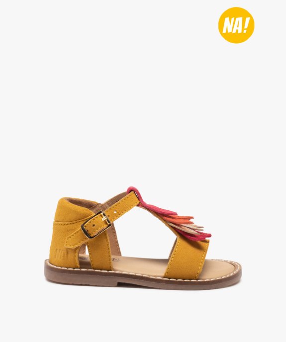 Sandales bébé fille dessus cuir à franges colorées - NA! - NA! Sandales bébé fille dessus cuir à franges colorées - NA! vue1 - NA! - GEMO