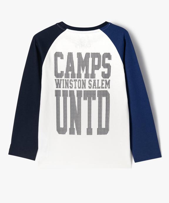 Tee-shirt à manches longues bicolore garçon - Camps United vue3 - CAMPS - GEMO