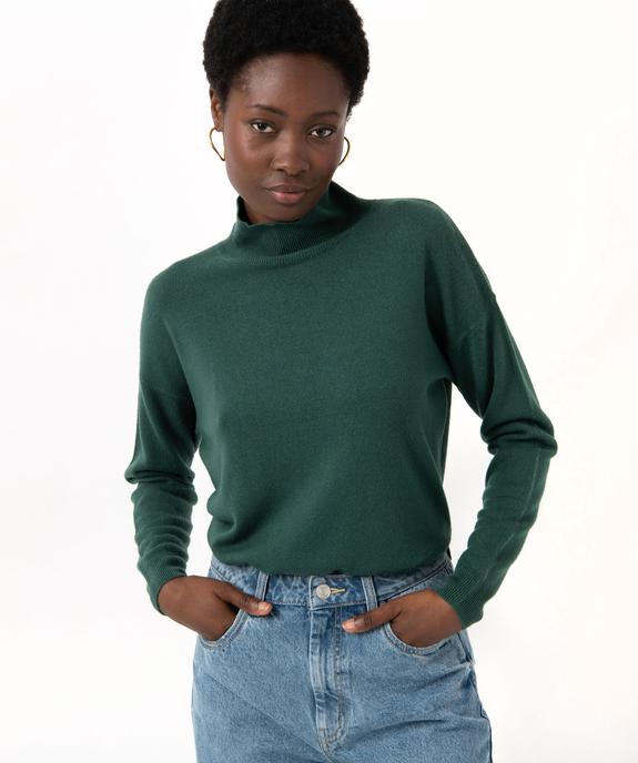 Pull à col montant en maille fine femme vue5 - GEMO(FEMME PAP) - GEMO