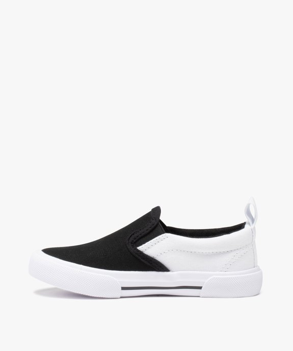 Slip-on garçon en toile bicolores avec col élastiqué vue3 - GEMO (ENFANT) - GEMO