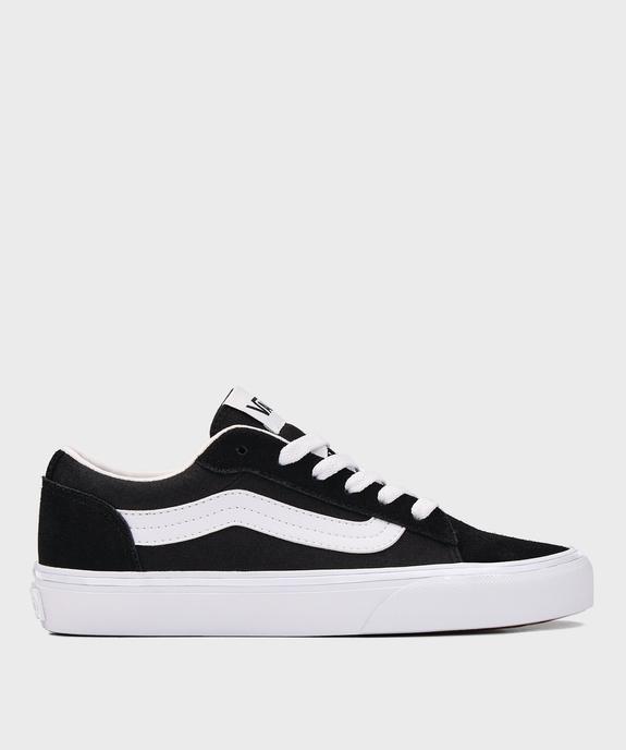 Baskets basses en cuir et textile femme - Vans vue1 - VANS - GEMO