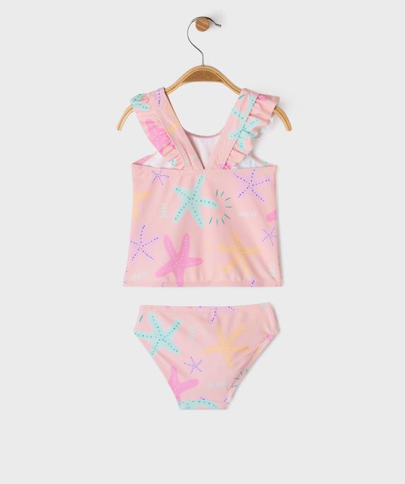 Maillot de bain 2 pièces à motifs étoiles de mer bébé fille vue4 - GEMO(BEBE DEBT) - GEMO