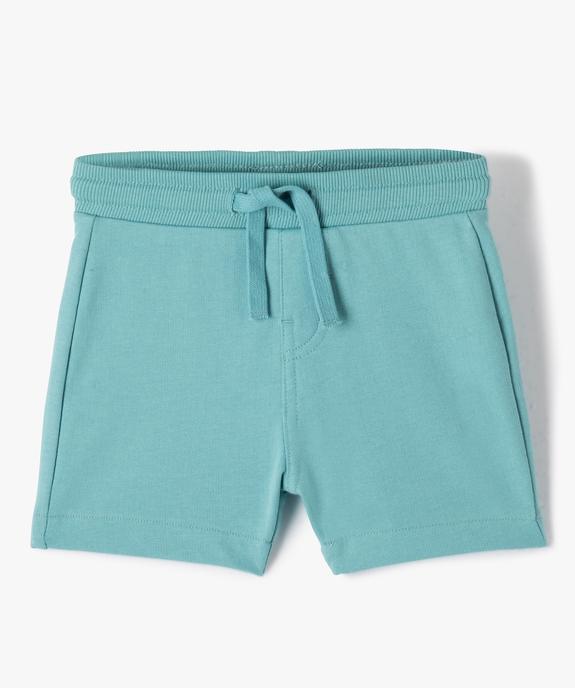 Short en maille avec ceinture bord-côte bébé garçon vue1 - GEMO(BEBE DEBT) - GEMO