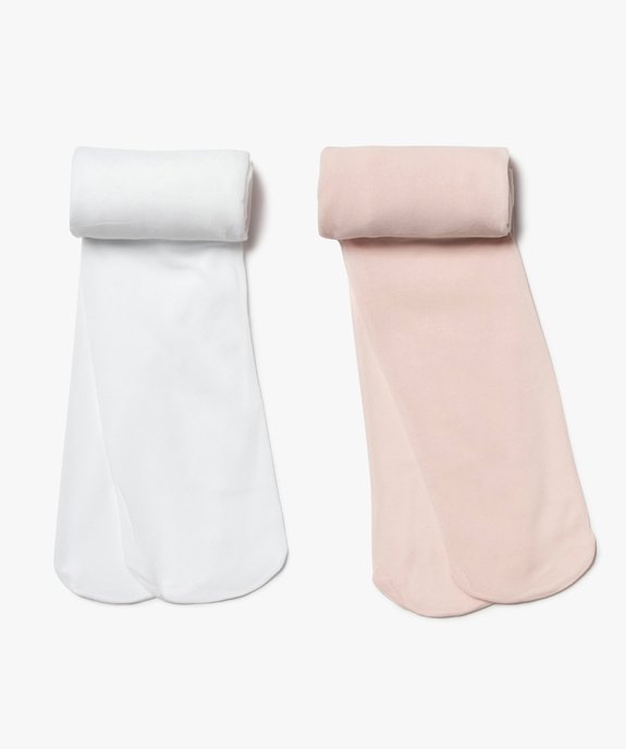 Collants fille semi-opaques unis (lot de 2) vue1 - GEMO (ENFANT) - GEMO