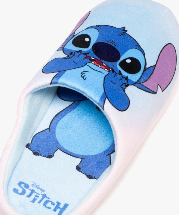 Chaussons mules en velours motif Stitch femme - Disney vue6 - LILO & STITCH - GEMO