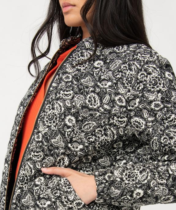 Veste femme matelassée à motifs fermeture zippée vue2 - GEMO 4G FEMME - GEMO