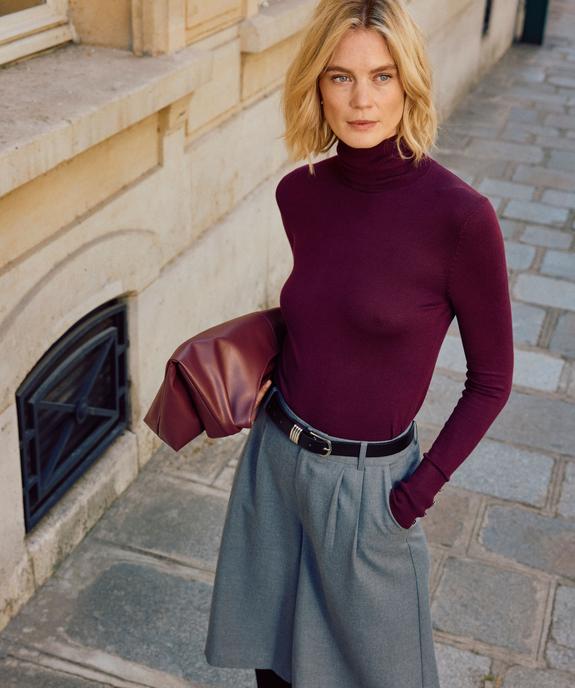 Pull col roulé en maille fine femme vue1 - GEMO 4G FEMME - GEMO