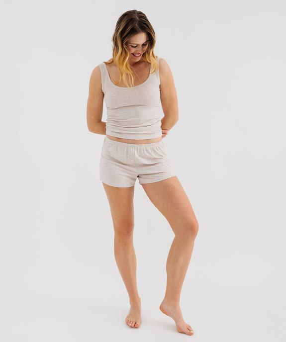 Short de pyjama débardeur en viscose femme vue4 - GEMO 4G FEMME - GEMO