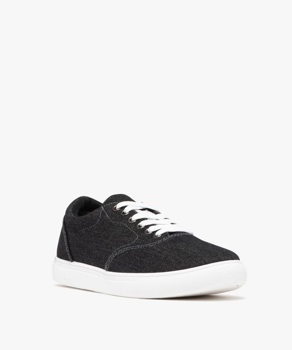 Baskets homme en toile unie style denim vue2 - GEMO (SPORTSWR) - GEMO