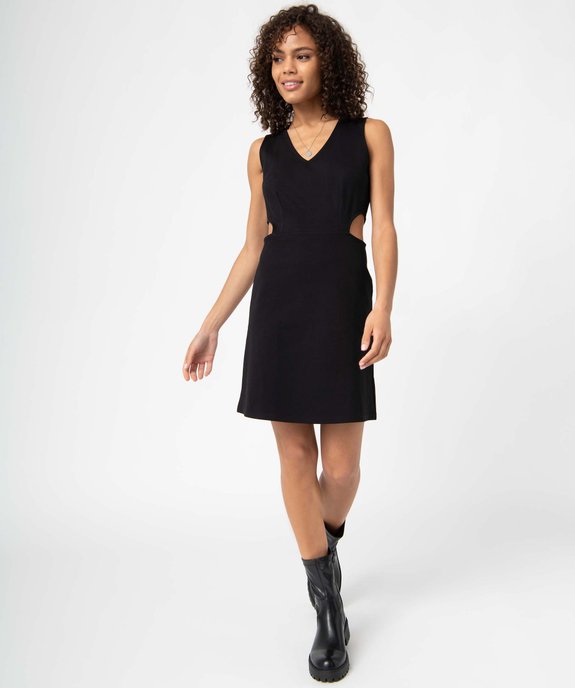 Robe femme à col V avec ouverture à la taille  vue1 - GEMO(FEMME PAP) - GEMO