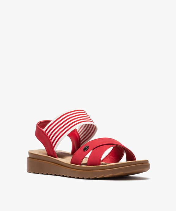 Sandales femme à brides élastiquées – Terre de Marins vue2 - TERRE DE MARINS - GEMO