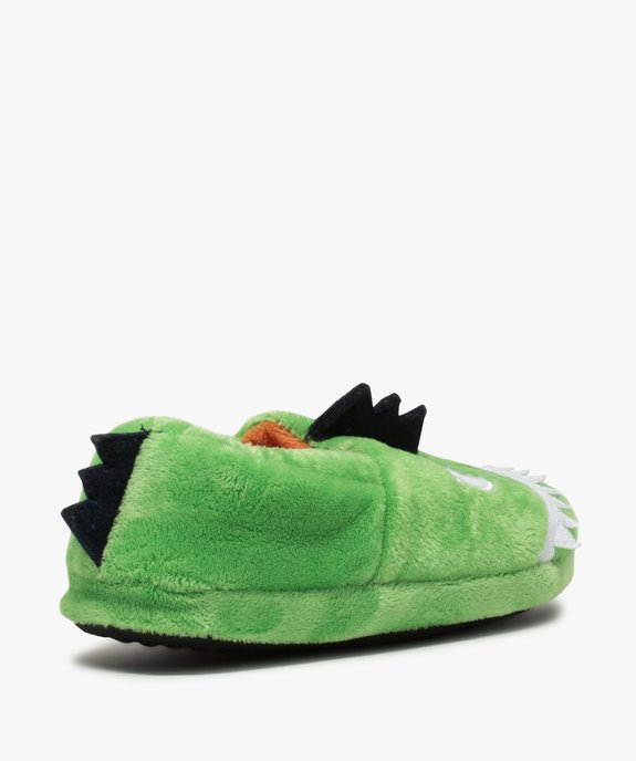 Chaussons garçon peluche avec écailles de dinosaure vue4 - GEMO 4G GARCON - GEMO