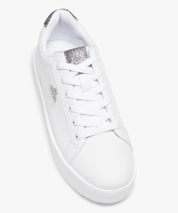 Baskets femme unies à contrefort pailleté - Kappa vue5 - KAPPA - GEMO