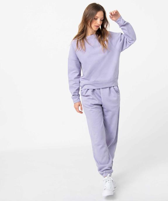 Pantalon de jogging femme avec intérieur molletonné vue5 - GEMO(FEMME PAP) - GEMO