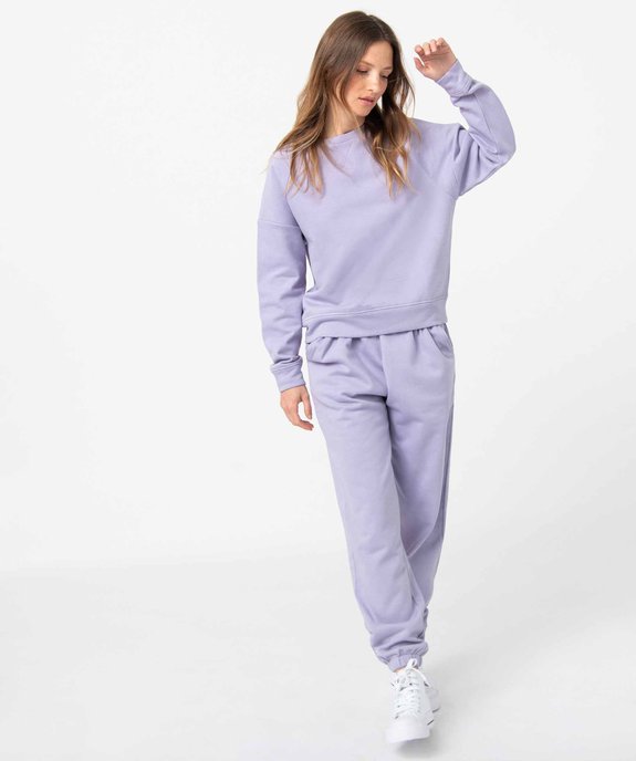 Pantalon de jogging femme avec intérieur molletonné vue5 - GEMO(FEMME PAP) - GEMO