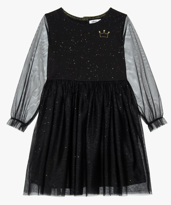 Robe de fête fille en tulle avec paillettes vue2 - GEMO (ENFANT) - GEMO