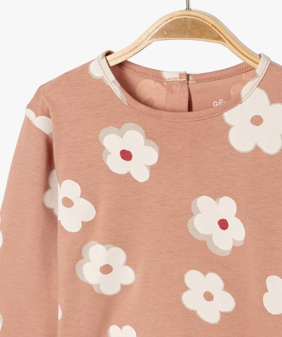 Tee-shirt manches longues motif cœurs bébé fille - GEMO 4G BEBE Tee-shirt manches longues motif cœurs bébé fille vue2 - GEMO 4G BEBE - GEMO